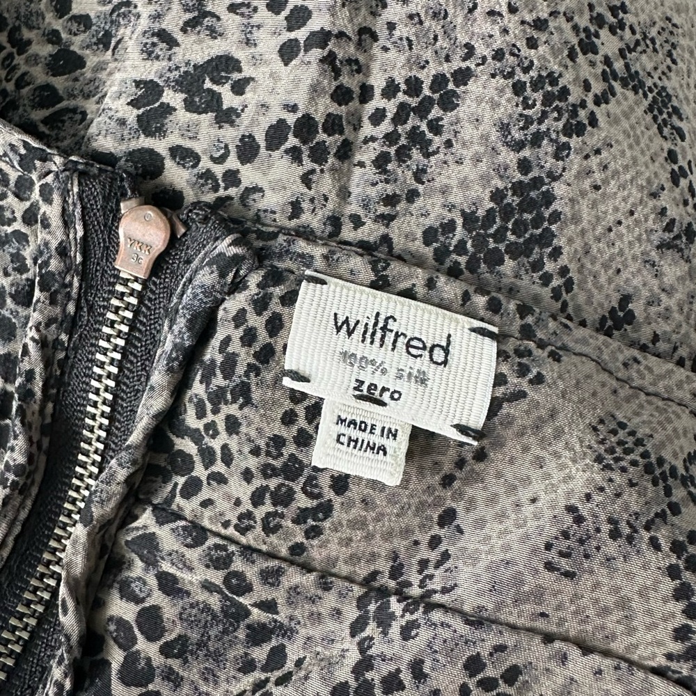 Aritzia Wilfred 100% Silk snake print fit & flare festival dress - Picture 6 of 7